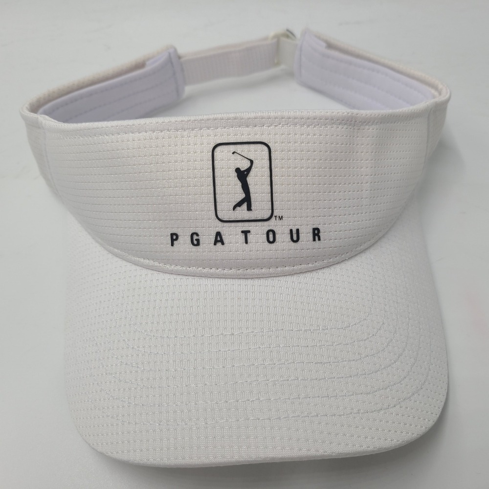 PGA Tour Visor Hat Adjustable White Golf Airflux Mesh Outdoors Polyester Men